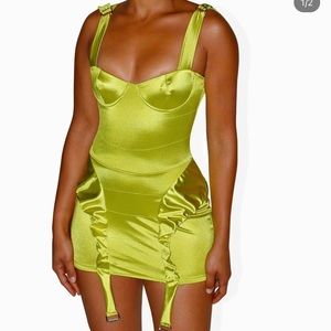Satin Kiwi dress